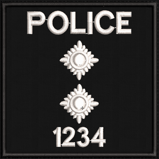 10x10cm Uniform Arm Patch - Police Inspector - Fully customisable - Uniform