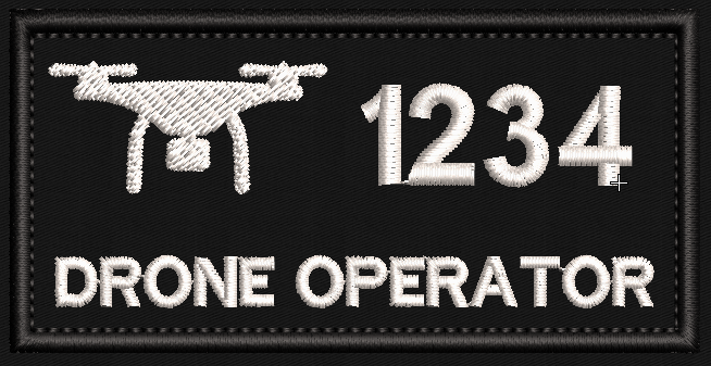 10x5cm Drone Operator Patch - Police - 999 - uniform