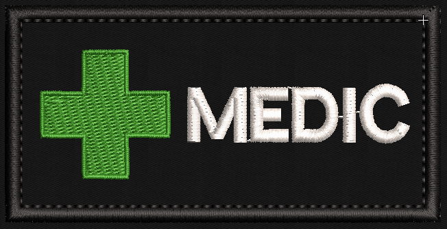 10X5 cm Medic Patch - uniform - emergency services - medic - nurse - 999 - paramedic