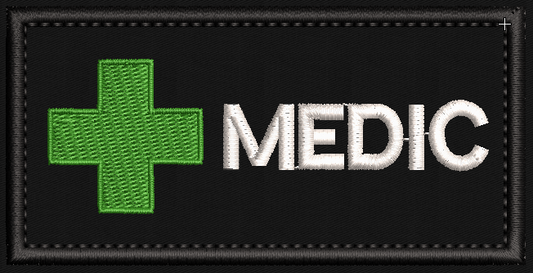 10X5 cm Medic Patch - uniform - emergency services - medic - nurse - 999 - paramedic