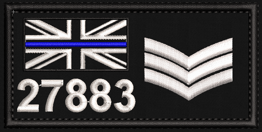 10x5cm Sgt Stripes Uniform Arm Patch - Police - 999 - uniform