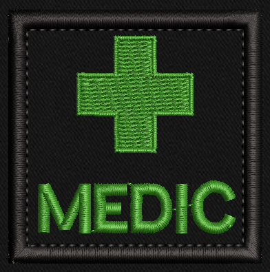 5X5cm Uniform Patch - Medic - 999 - Paramedic - NHS - Police