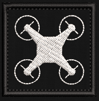 6X6 cm Embroidered Drone Patch - Morale patch