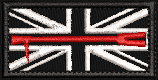 8X4 cm Embroidered Halligan Thin Red Line patch - uniform - emergency services - Fire Service