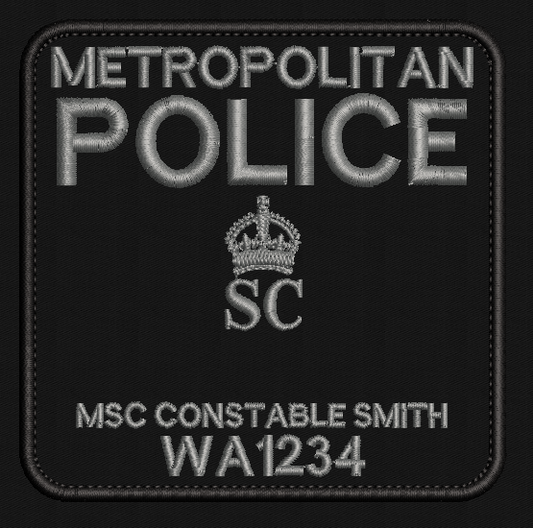 10x10 cm Special Constable Uniform Arm Patch - Fully customisable - Uniform