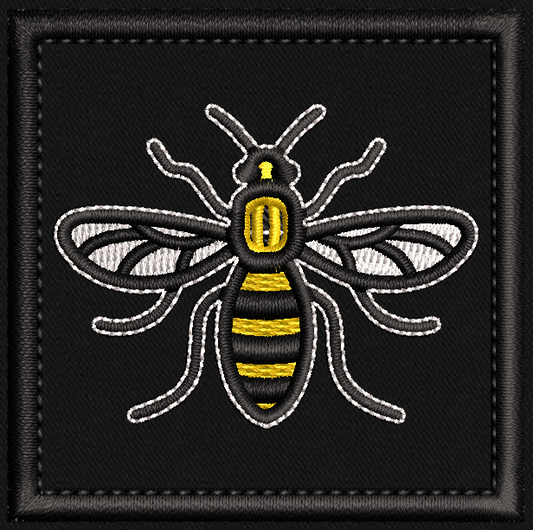 6X6 cm Embroidered Manchester Bee Patch -  Morale patch