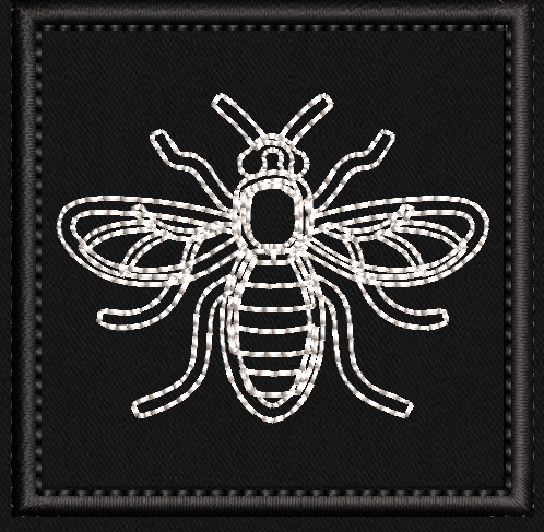 6X6 cm Embroidered Manchester Bee Patch - Morale patch