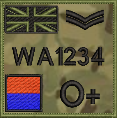 10x10cm Cordura MTP ZAP Patch - Fully Customisable - Velcro Backed - Military