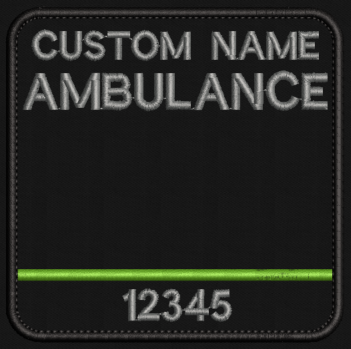 10x10cm Ambulance Uniform Arm Patch  - Fully customisable - Ambulance - Medic
