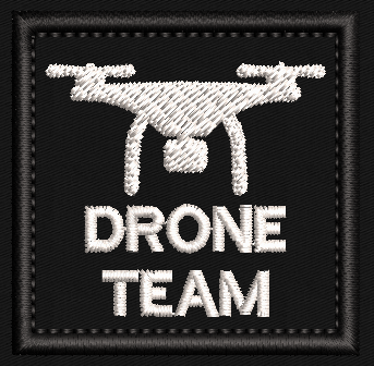 6X6 cm Embroidered Drone Team Patch -  Morale patch