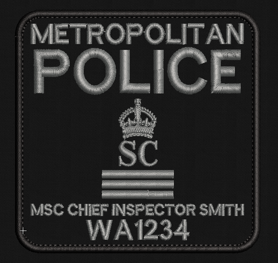 10x10 cm Special Constable Uniform Arm Patch - Fully customisable - Uniform