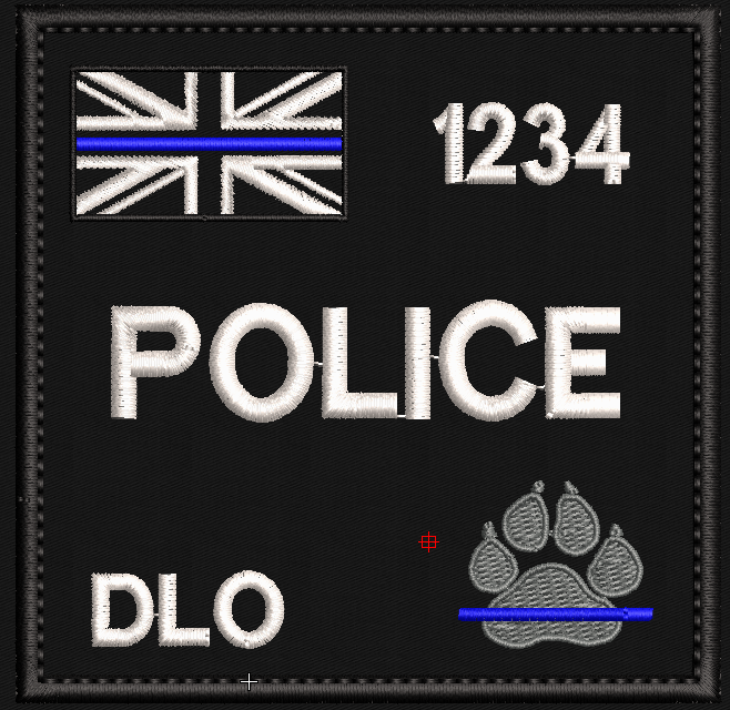 10x10cm Uniform Arm Patch - Dog handler/DLO