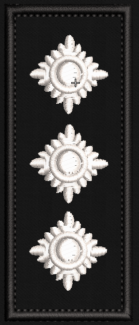 10x4cm Embroidered Chief inspector Pips Patch - Police