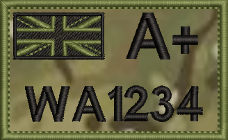 8x5cm MTP Cordura ZAP Patch - Fully Customisable - Military - Velcro